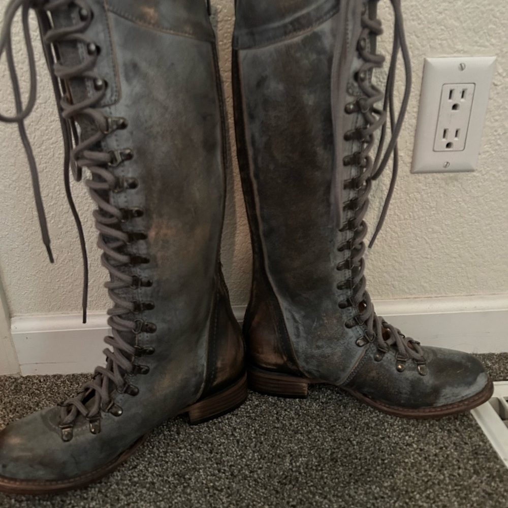 Freebird by Steven Charcoal Lace-Up Boots - Picture 4 of 6